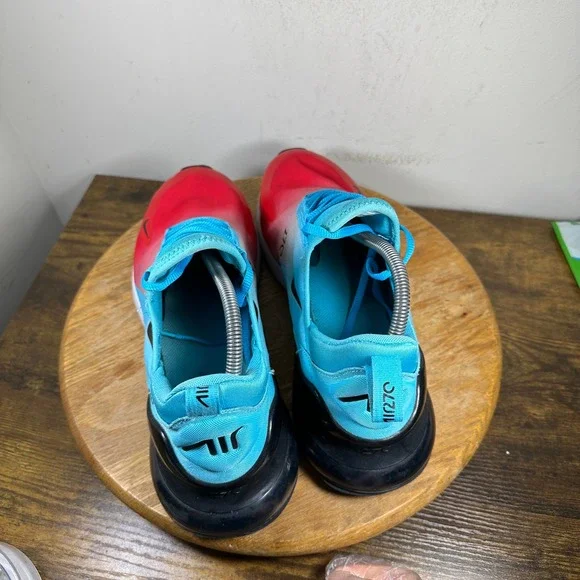 Nike Air Max 270 Men's Shoes Blue Red Gradient Size 12 CJ0767-400